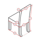 WX23006 Chenille Blossom Series | Snug fit Dining Chair Slipcover