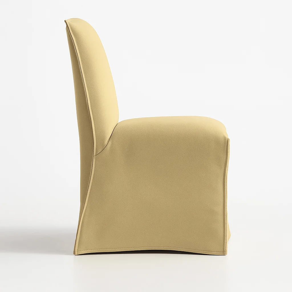 Matte Yellow WB PBV2042 - 33 | Long-Skirt Dining Chair Slipcover