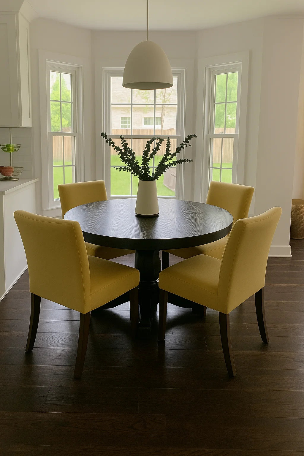 Matte Yellow WB PBV2042 - 33 | Snug fit Dining Chair Slipcover