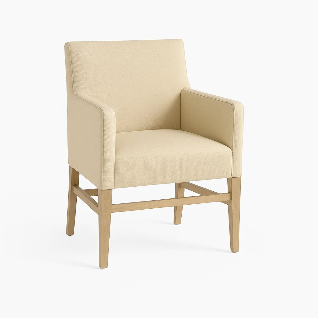 Matte Yellow WB PBV2042 - 33 | Snug fit Dining Chair with armrest Slipcover