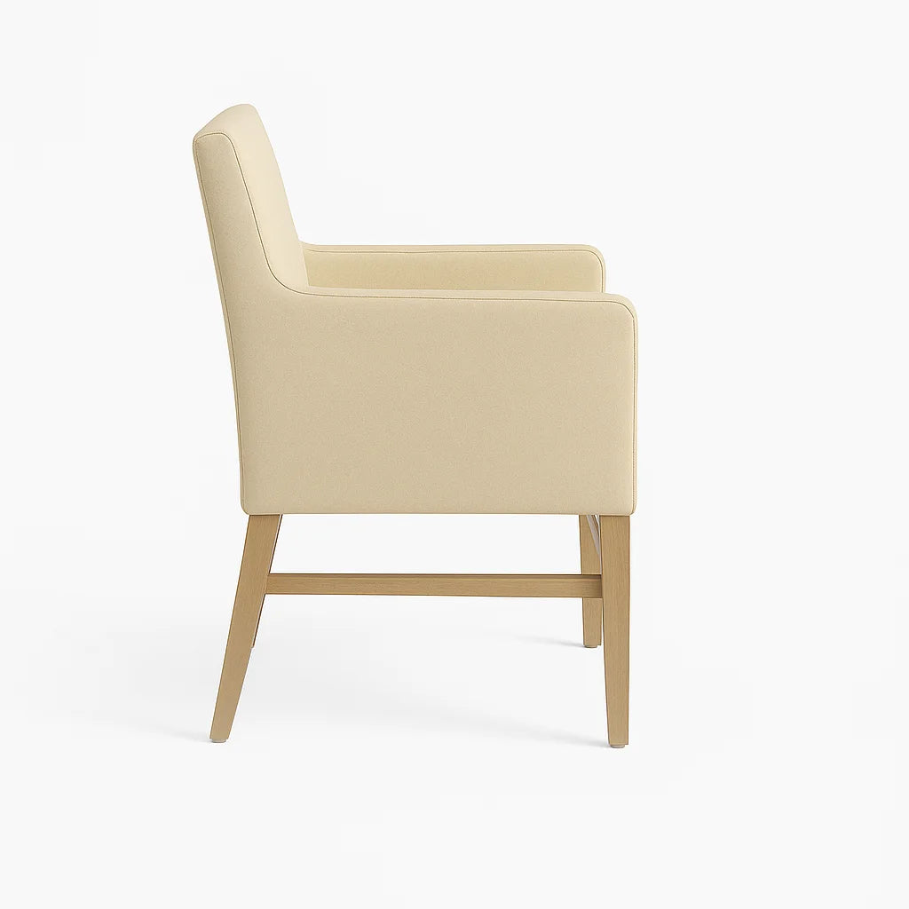 Matte Yellow WB PBV2042 - 33 | Snug fit Dining Chair with armrest Slipcover