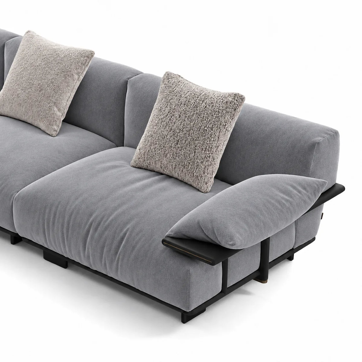 Custom Sofa Slipcover — Luna · Meteor Ash