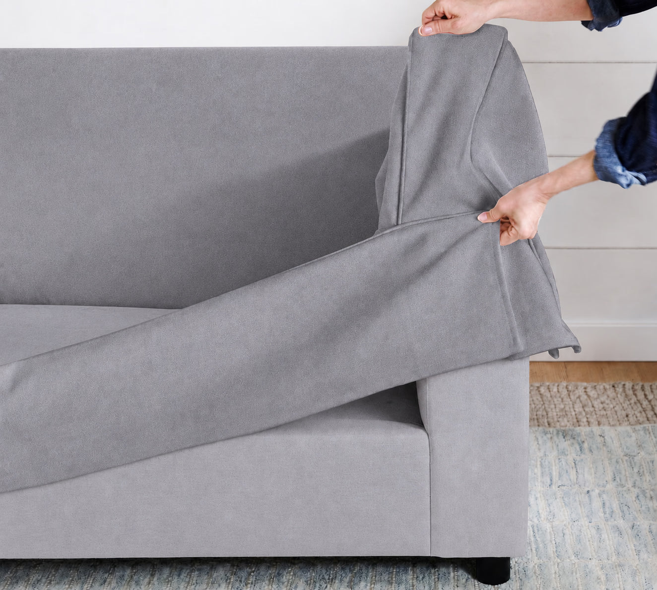 Meteor Ash Luna-02 custom sofa slipcover