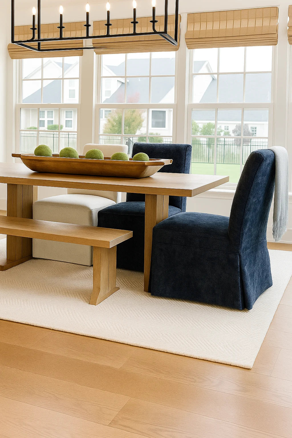 Midnight Admiral WX23006 - 25 | Long-Skirt Dining Chair Slipcover