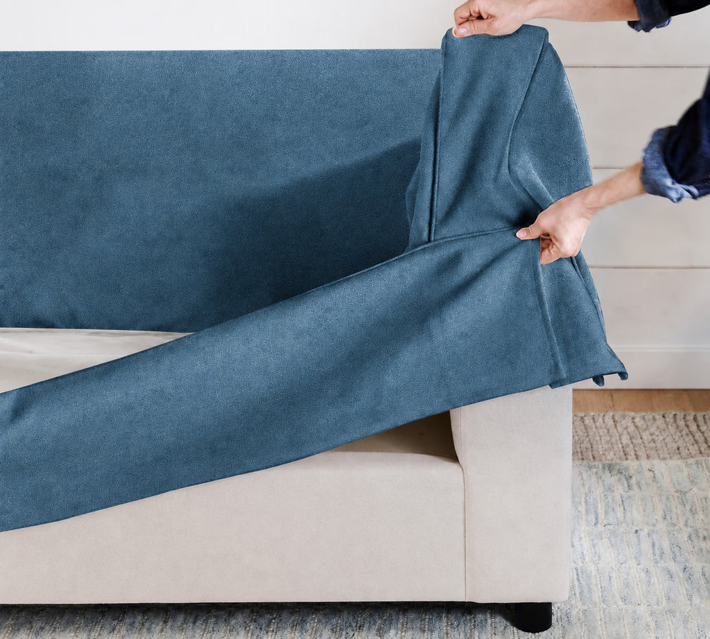 Midnight Prussian Luna-05 custom sofa slipcover