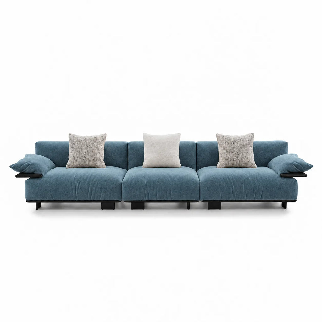 Custom Sofa Slipcover — Luna · Midnight Prussian