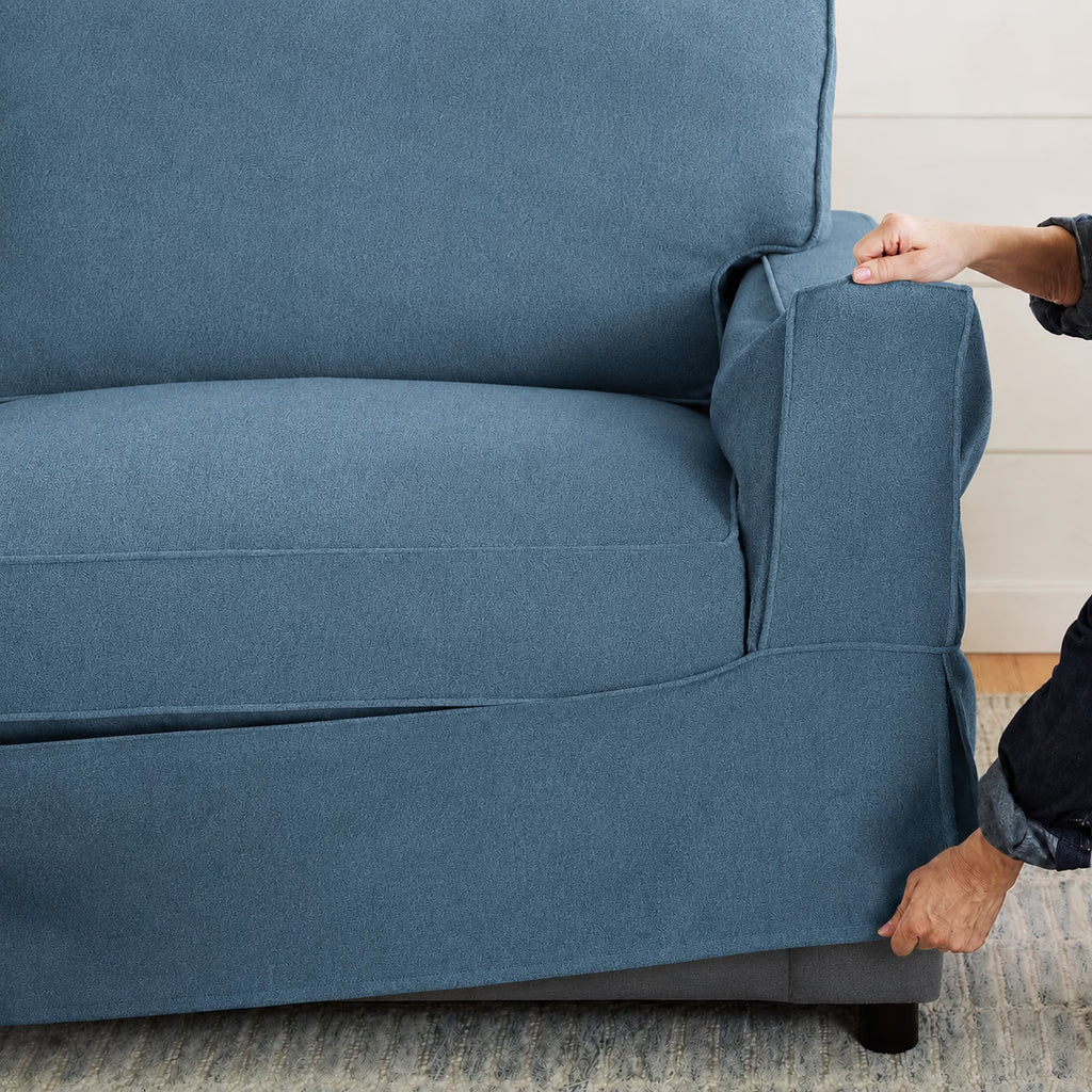 Midnight Prussian Luna-05 custom sofa slipcover