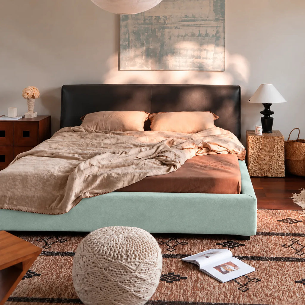Mint · Stretch-Fit Bed Frame Cover