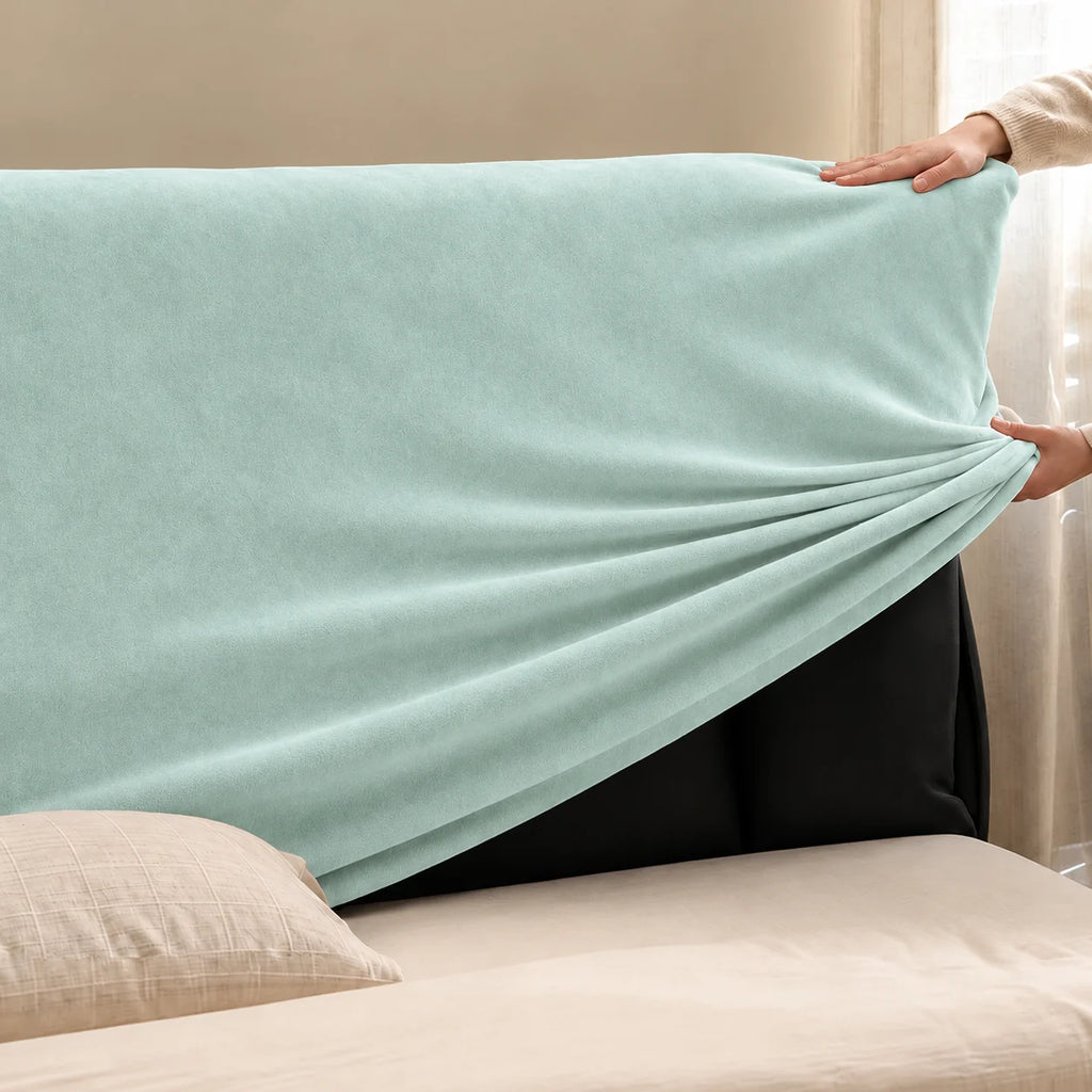 Mint · Stretch-Fit Bed Headboard Cover