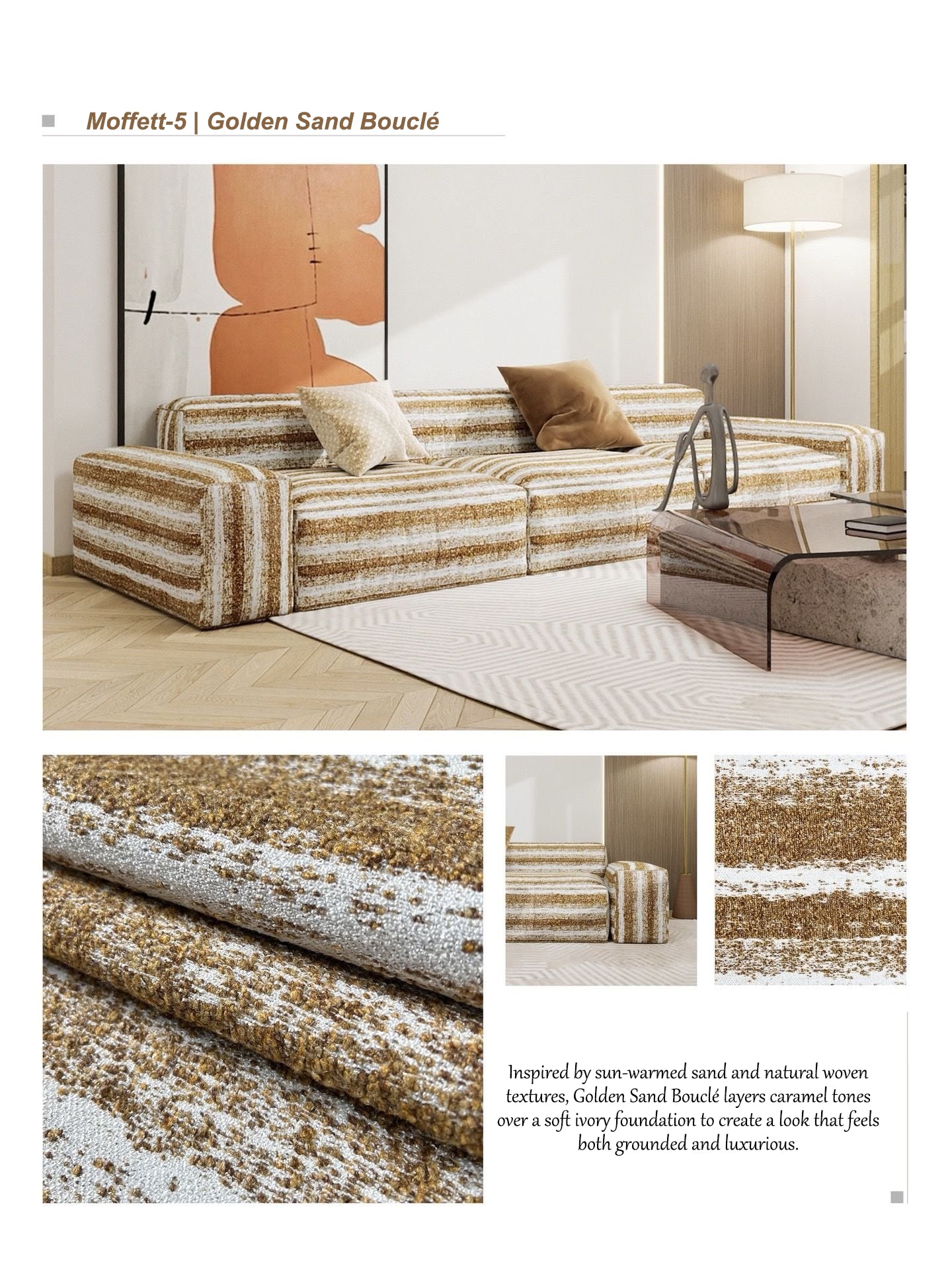 Moffett-5 | Golden Sand Bouclé