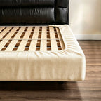 Stretch Herringbone Chenille Bed Frame Cover · Elastic Bands + Back Elastic