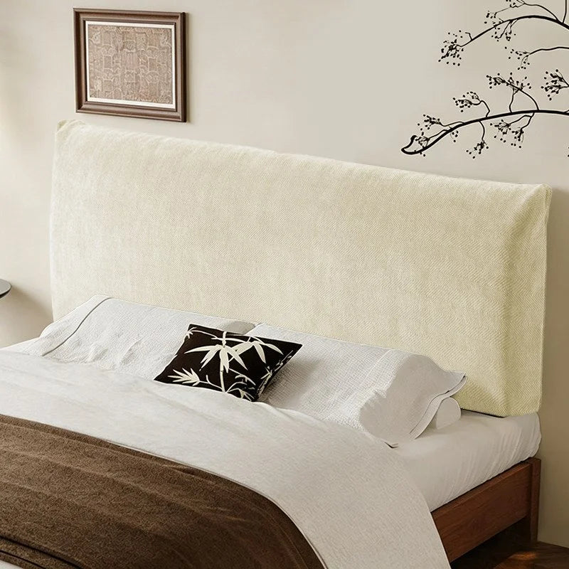 Herringbone Chenille Stretch-Fit Bed Headboard Cover