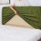 Moss Trace · Stretch-Fit Bed Headboard Cover