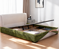 Moss Trace · Stretch-Fit Inset Bed Frame Cover · Tie Straps + Back Elastic