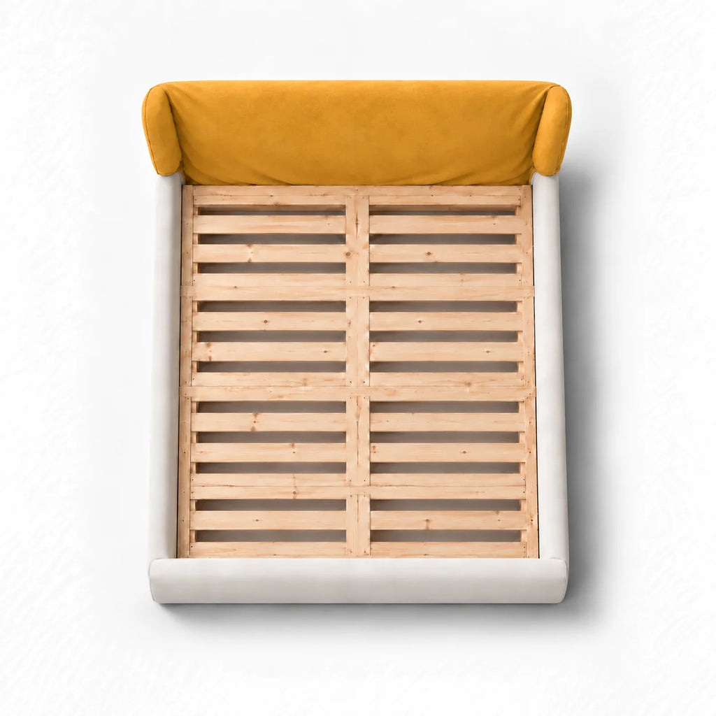 Mustard · Stretch-Fit Bed Headboard Cover