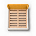 Mustard · Stretch-Fit Bed Headboard Cover
