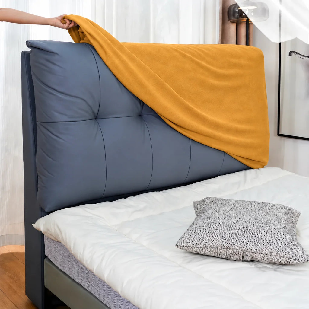 Mustard · Stretch-Fit Bed Headboard Cover