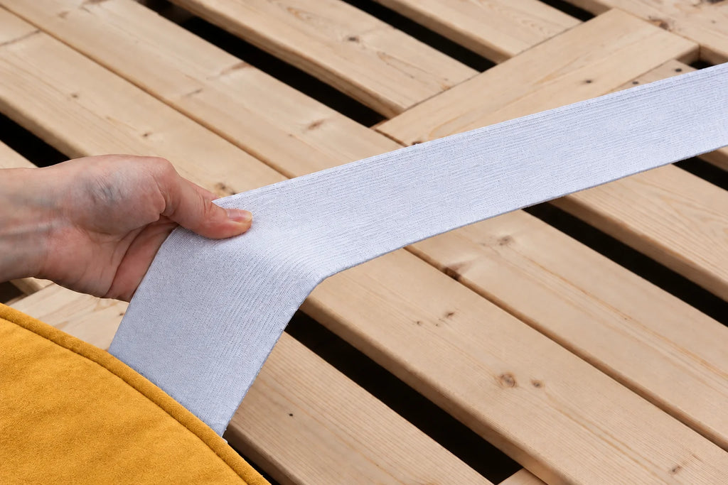 Mustard · Stretch-Fit Inset Bed Frame Cover · Elastic Bands + Back Elastic