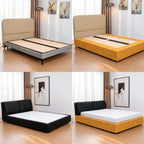 Mustard · Stretch-Fit Inset Bed Frame Cover · Elastic Bands + Back Elastic
