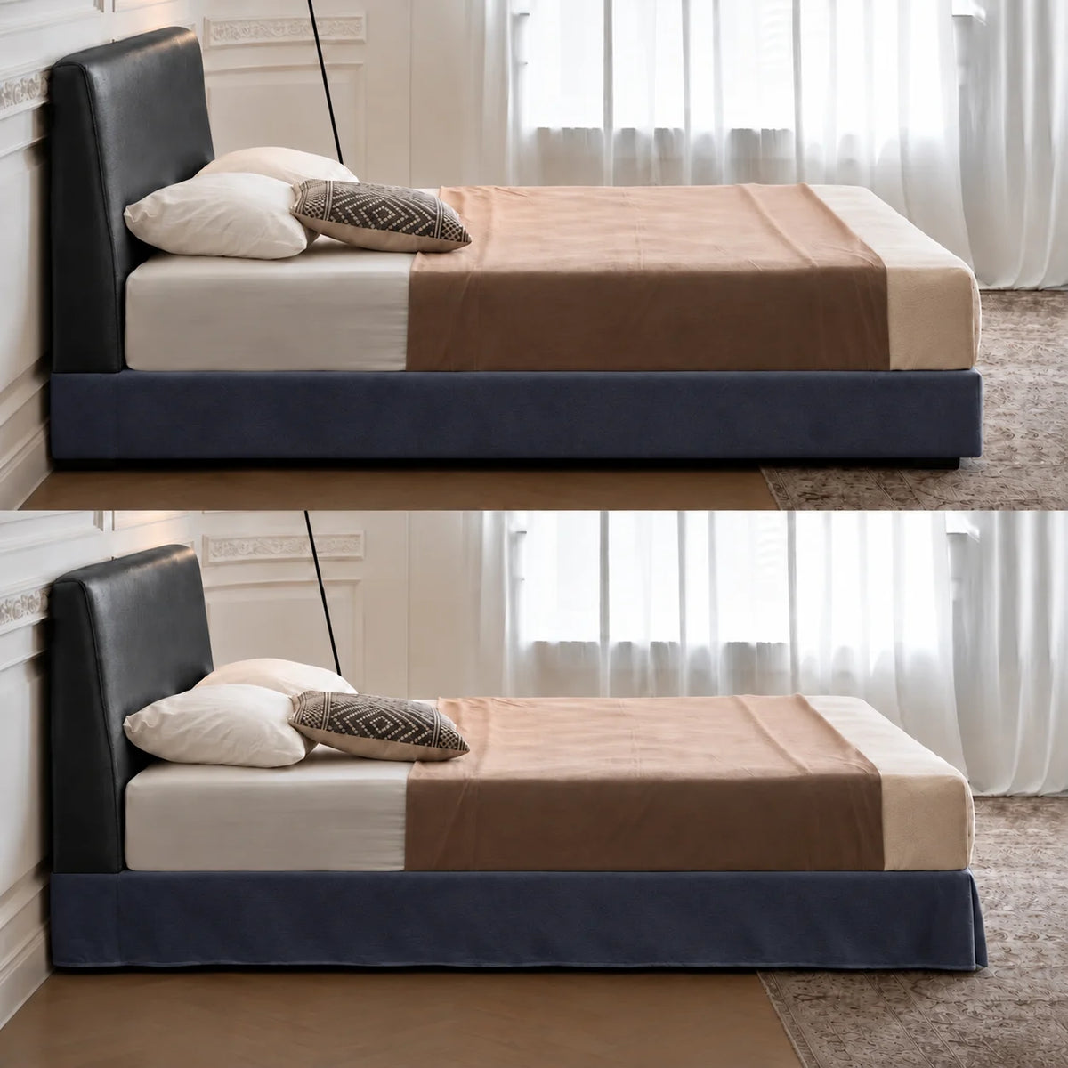 Navy · Stretch-Fit Bed Frame Cover