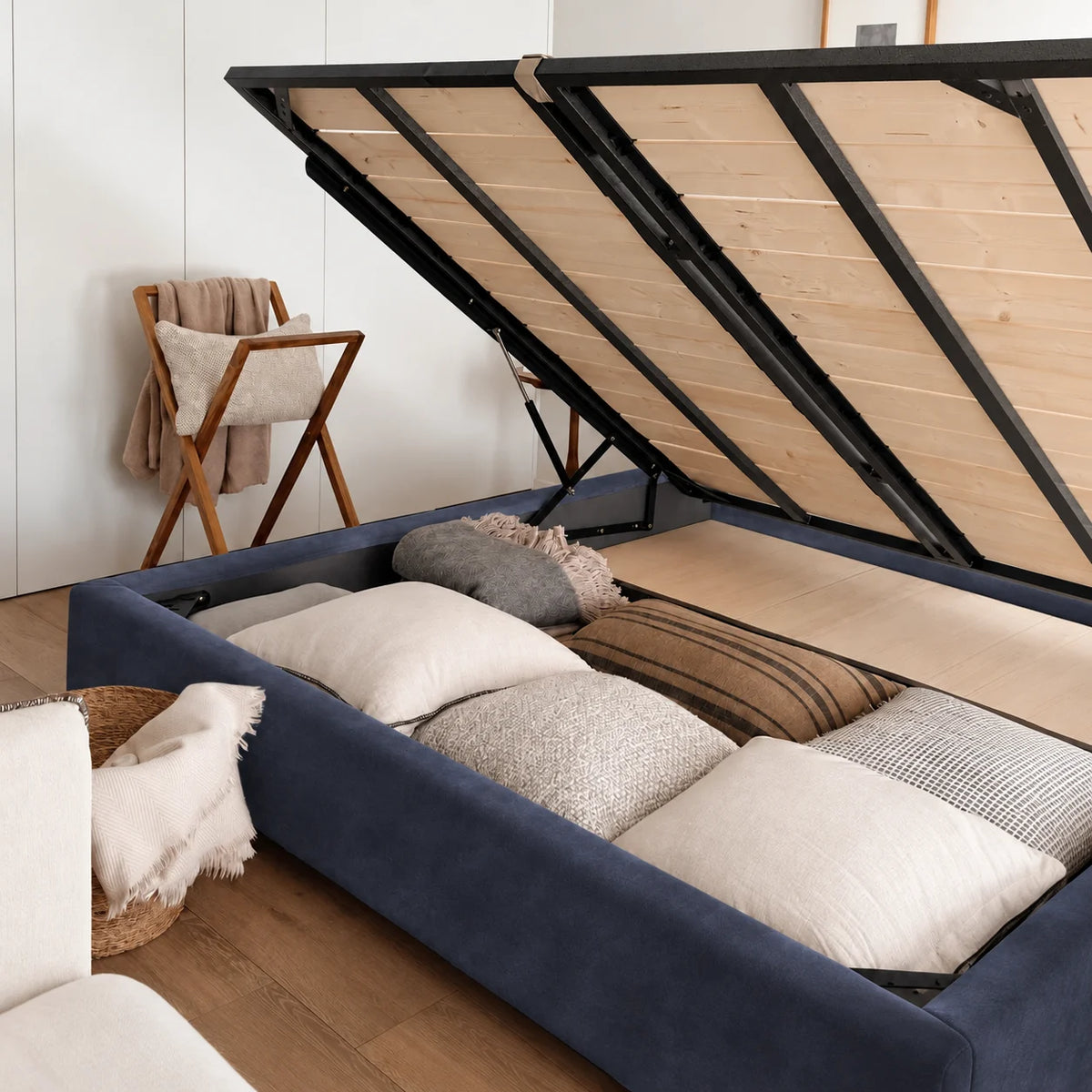 Navy · Stretch-Fit Bed Frame Cover