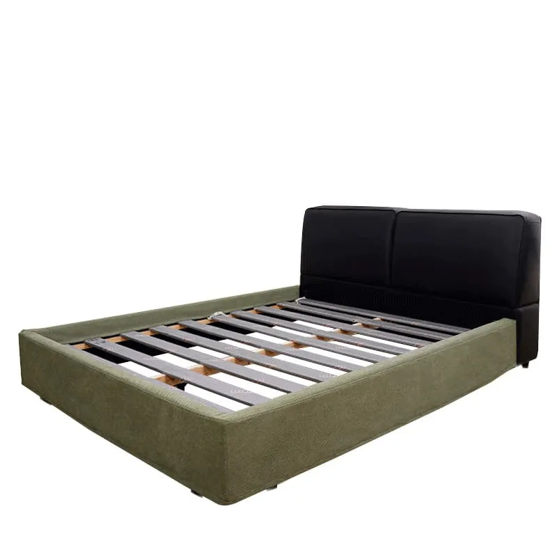 Customized Bed + Headboard Cover | Marlowe Spotted | Moss Green #1925-12