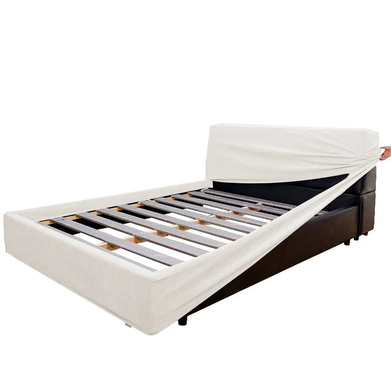 Bed Frame + Headboard Cover | Alabaster Veil