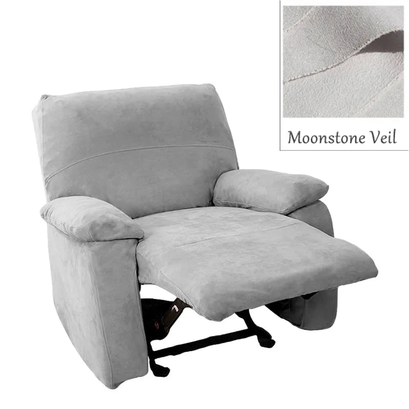 Custom Recliner Chair Slipcover | Sienna Velour - Moonstone Veil