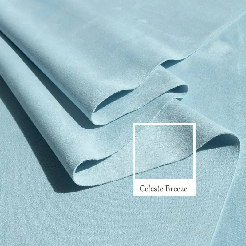 Custom Sofa Slipcover | Sienna Velour - Celeste Breeze