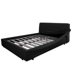 Bed Frame + Headboard Cover | Sienna Velour - Onyx Noir