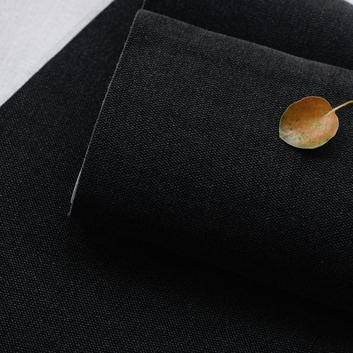 Custom Bed Frame Cover — Elara Flax · Obsidian Noir
