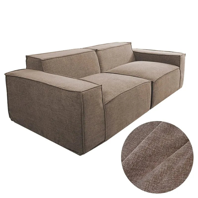 Custom Sofa Slipcover | Elara Basic - Coffee