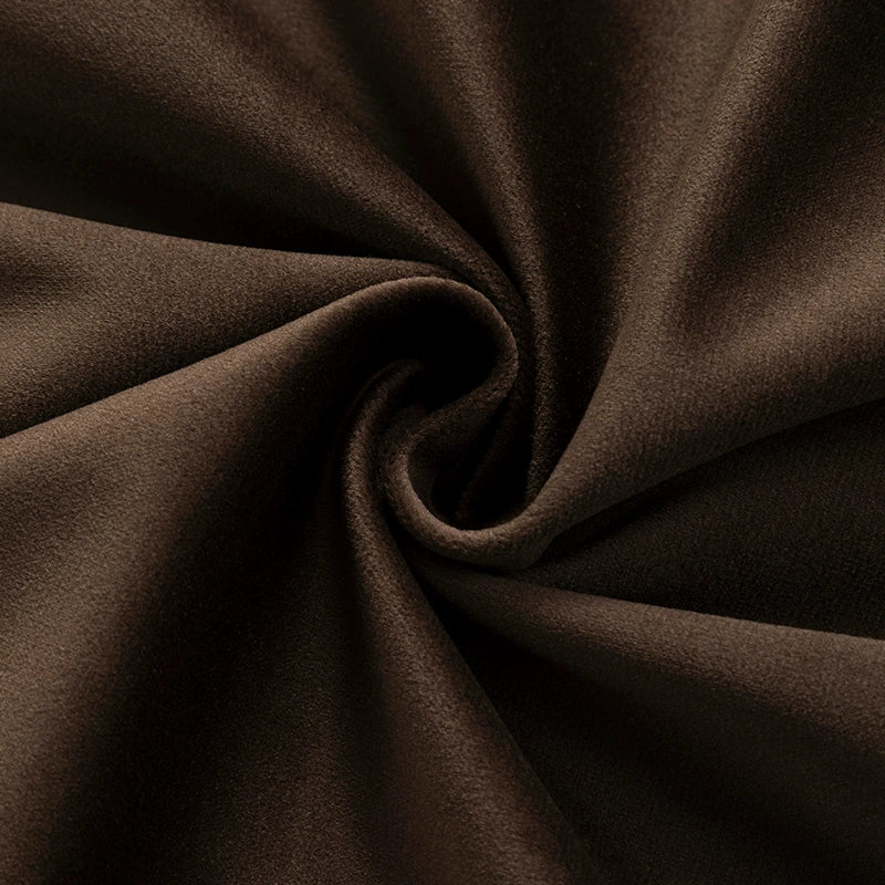 Upholstery Flocking Velvet Fabric | Brown Series