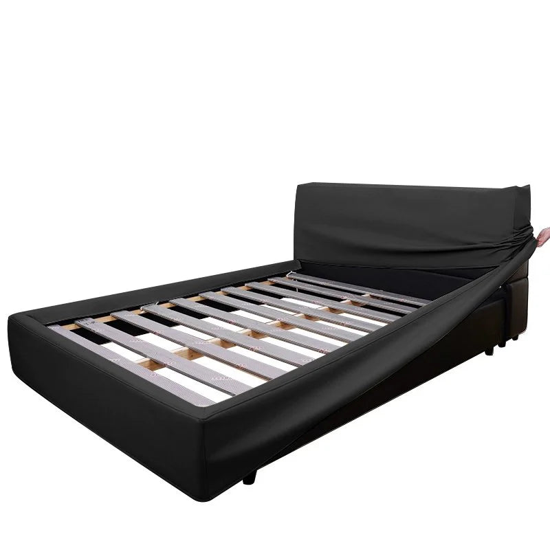 Bed Frame + Headboard Cover | Terravia - Solid Black