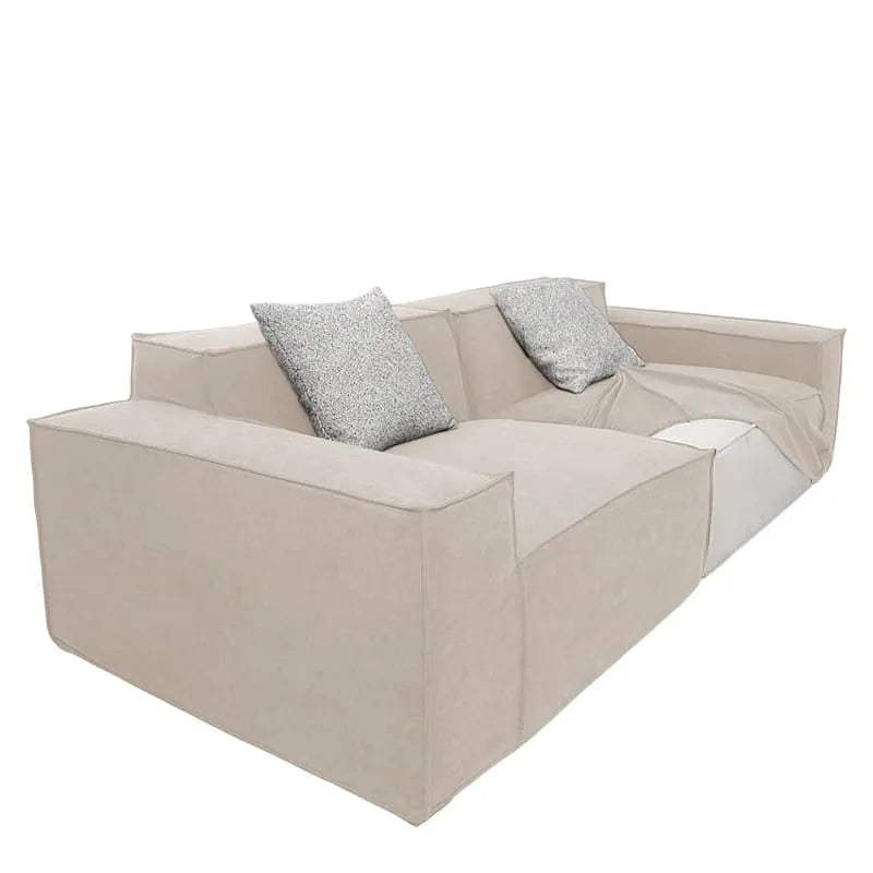 Custom Sofa Slipcover | Performance Brushed Velvet - Ivory Silk