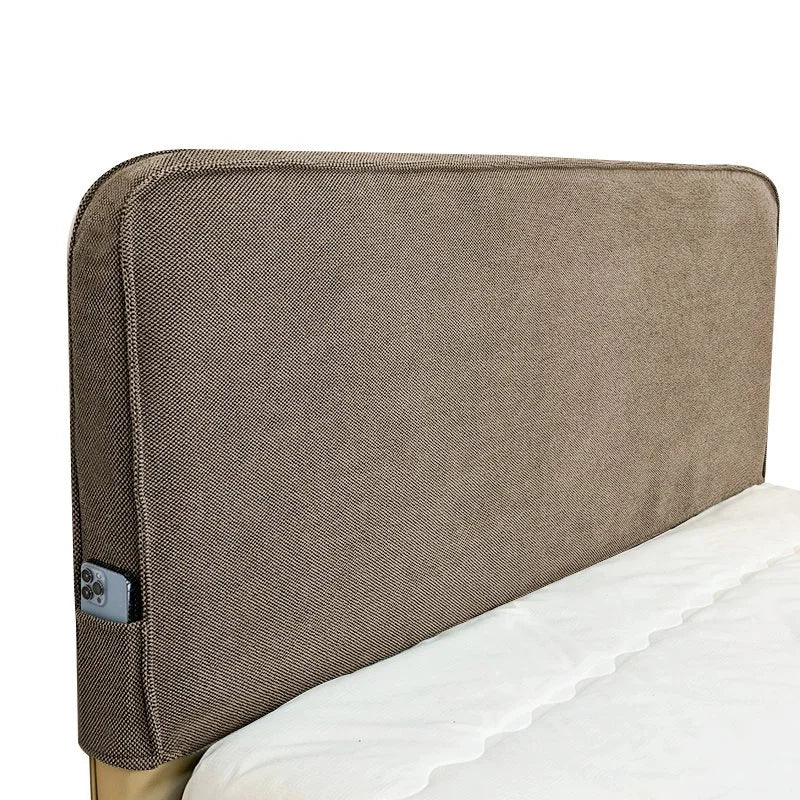 Mid Bed Headboard Cover | Velour Latte