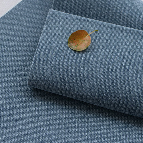 Custom Bed Frame Cover — Elara Flax · Foggy Harbor