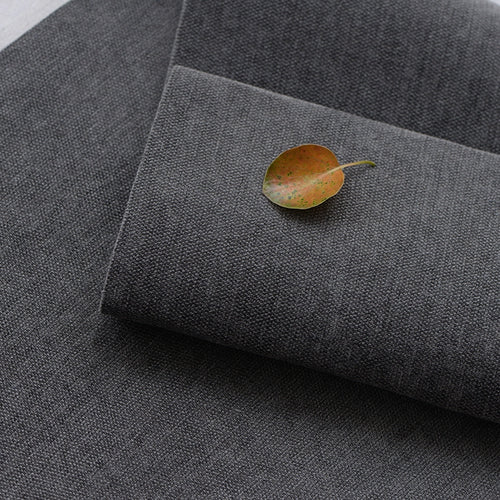 Custom Bed Frame Cover — Elara Flax · Graphite Shadow