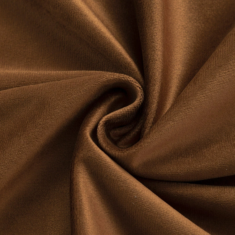 Upholstery Flocking Velvet Fabric | Brown Series