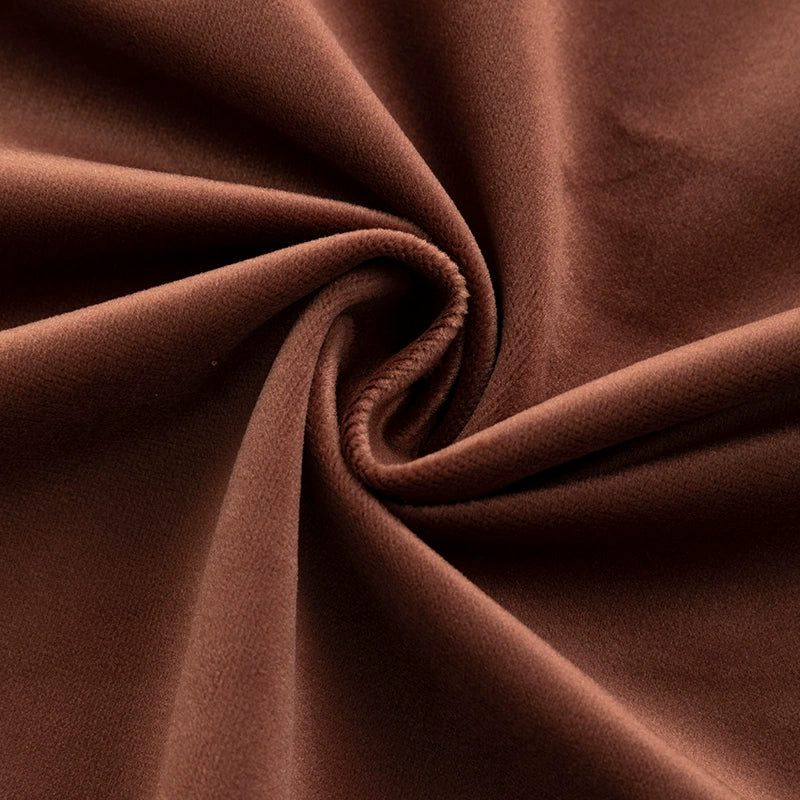Upholstery Flocking Velvet Fabric | Brown Series