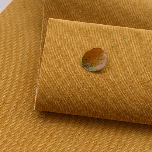 Custom Bed Frame Cover — Elara Flax · Golden Ginkgo