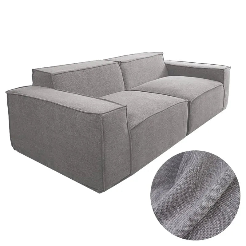 Custom Sofa Slipcover | Elara Basic - Medium Gray