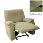 Custom Recliner Chair Slipcover | Sienna Velour - Fieldstone Olive