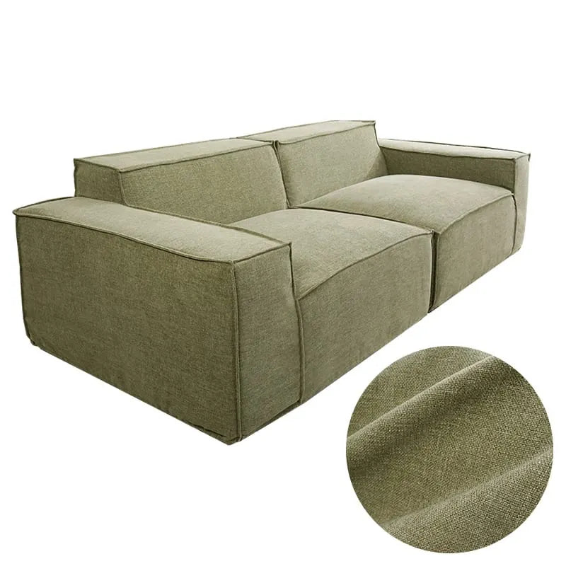 Custom Sofa Slipcover | Elara Basic - Matcha Mist