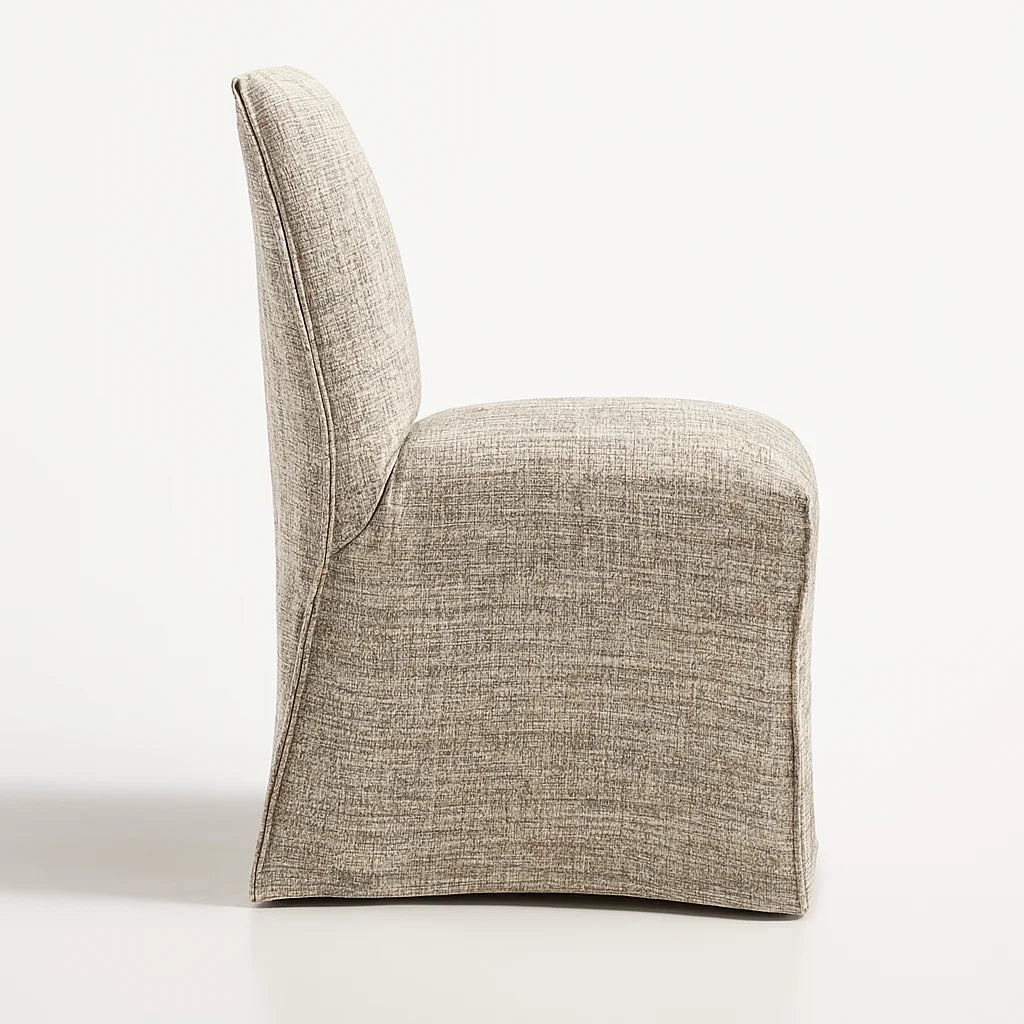 Oatmeal Grain WX8008 - 08 | Long-Skirt Dining Chair Slipcover