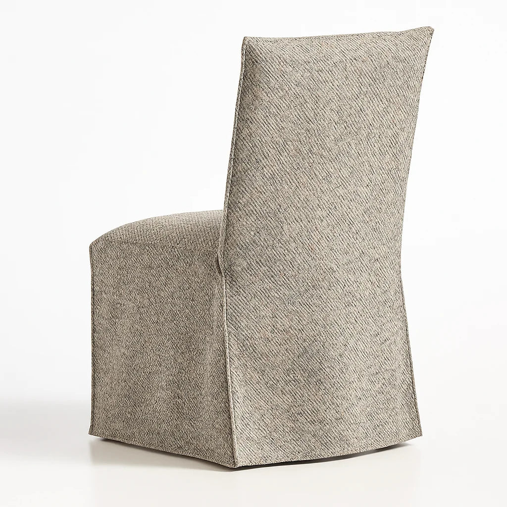 Oatmeal Grain WX8008 - 08 | Long-Skirt Dining Chair Slipcover