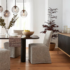 Oatmeal Grain WX8008 - 08 | Long-Skirt Dining Chair Slipcover