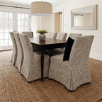 Oatmeal Grain WX8008 - 08 | Long-Skirt Dining Chair Slipcover