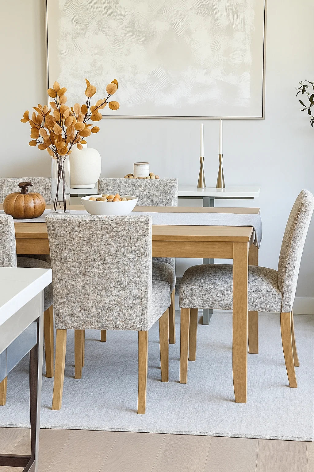 Oatmeal Grain WX8008 - 08 | Snug fit Dining Chair Slipcover