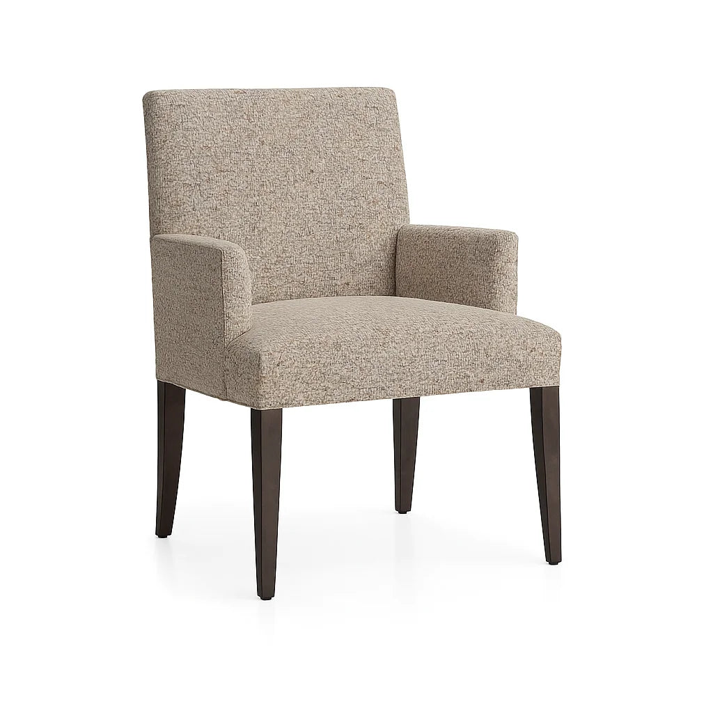 Oatmeal Grain WX8008 - 08 | Snug fit Dining Chair with armrest Slipcover